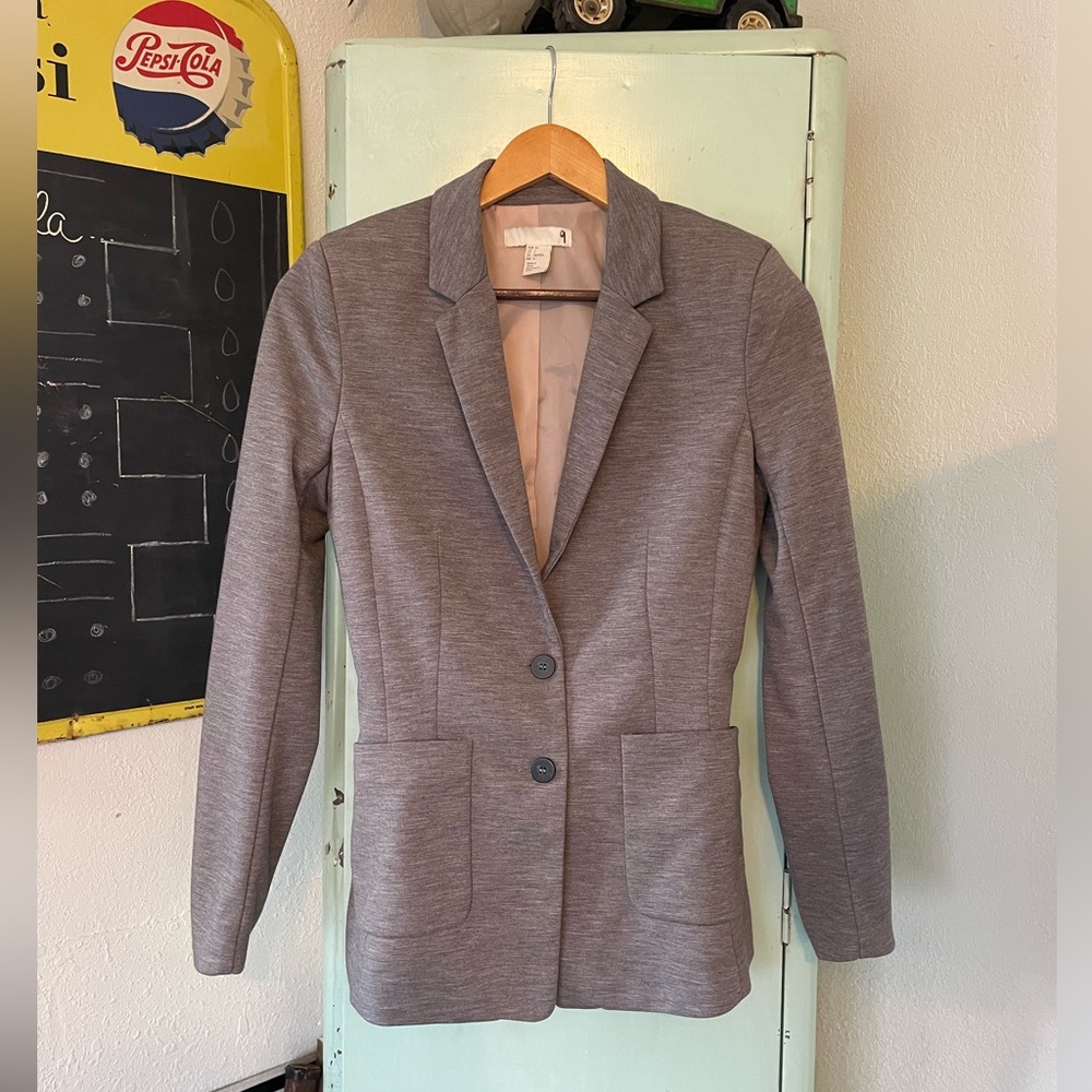 H&M Blazer, Gray, Neutral, Size 4